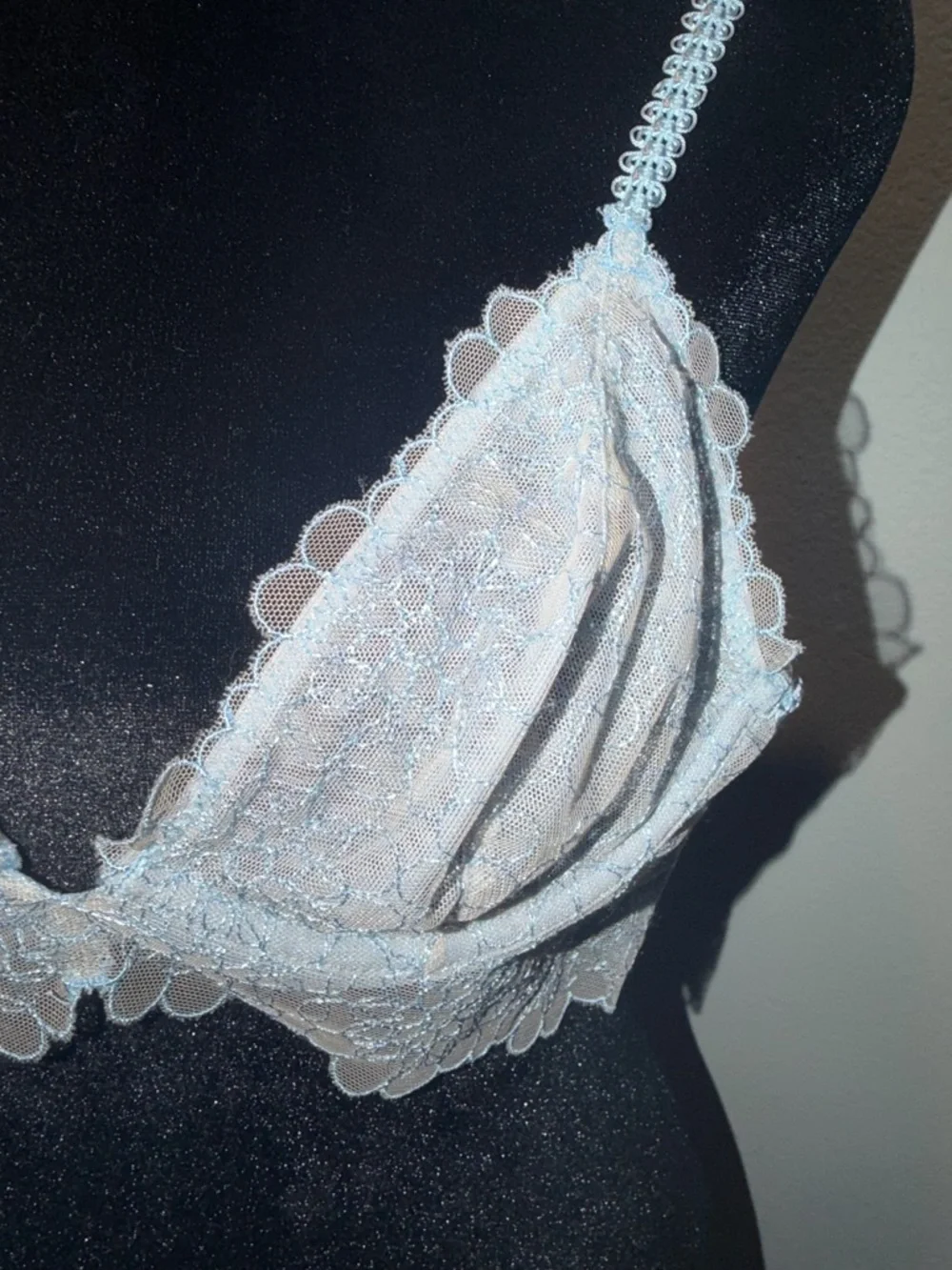 Intimately Free People Delicate Lace Bralette Bra in Light Blue